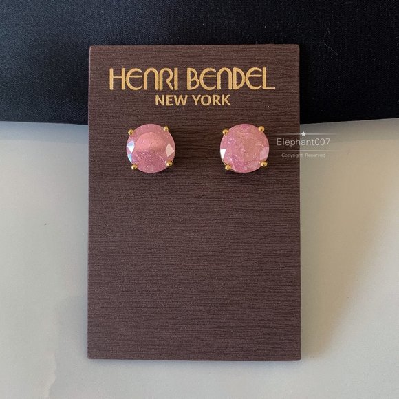 Henri Bendel crystal pink earrings